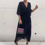Aceline | Robe Romantique À Col En V Pour Femmes Invitées À Un Mariage | Maxi