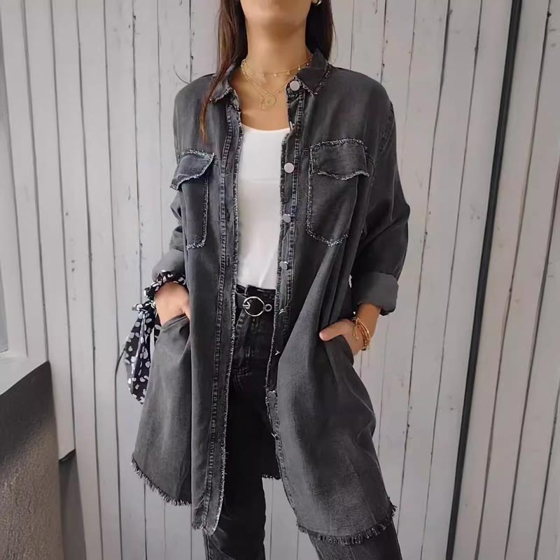 Jacinthe | Chemise En Jean Pour Femme | Longues