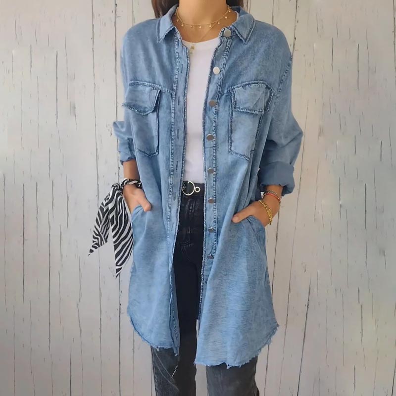 Jacinthe | Chemise En Jean Pour Femme | Longues