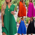 Yvette | Robe Chemise Sans Manches Légère Pour Femme | Midi