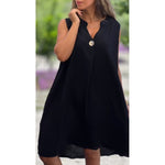 Yvette | Robe Chemise Sans Manches Légère Pour Femme | Midi