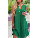 Yvette | Robe Chemise Sans Manches Légère Pour Femme | Midi