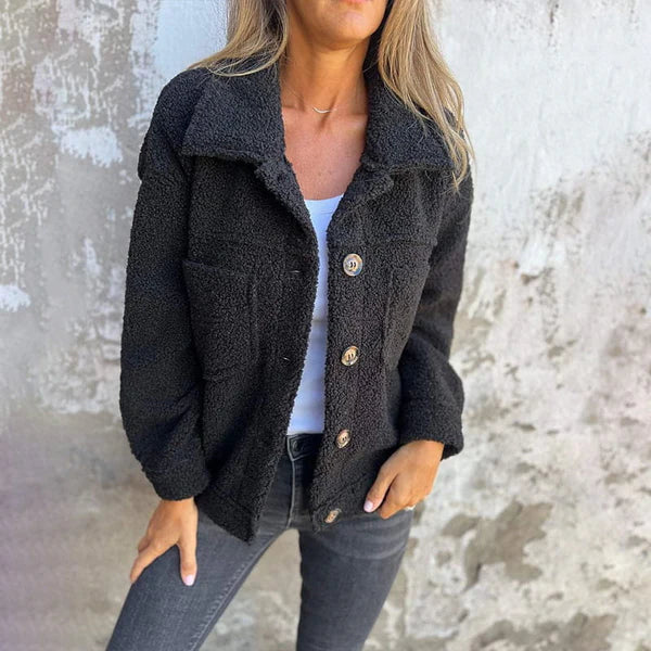 Veste D'hiver Stylée Avec Revers | Chic
