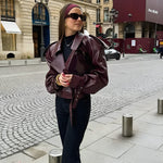 Ella | Veste Femme Bourgogne | Vintage
