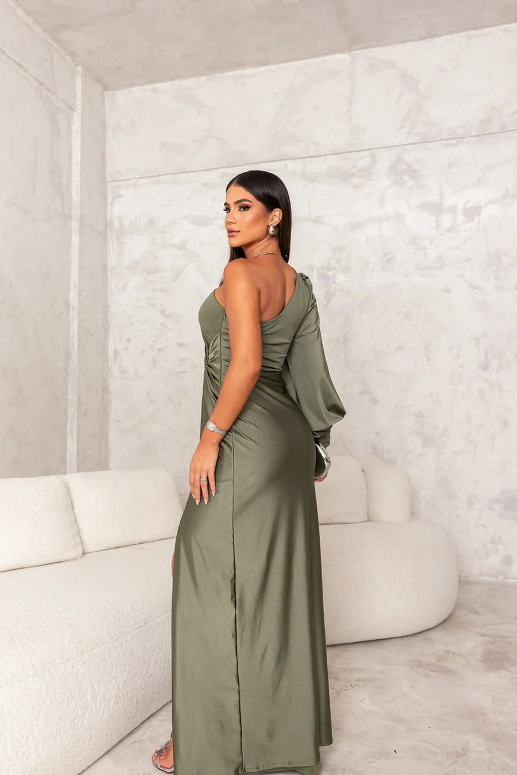 Hermance | Robe Luxueuse Asymétrique Pour Femmes | Maxi