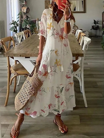Adrienne | Robe D'été Boho Fluide Pour Femme | Maxi