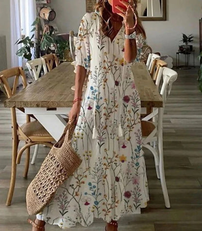 Adrienne | Robe D'été Boho Fluide Pour Femme | Maxi