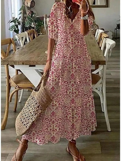 Adrienne | Robe D'été Boho Fluide Pour Femme | Maxi