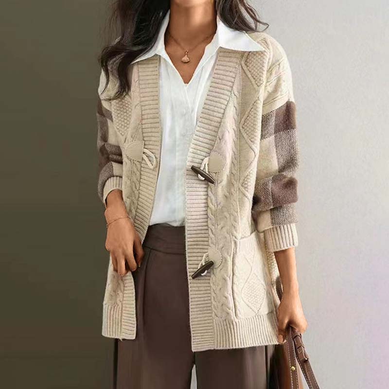 Adia | Cardigan En Maille Écossaise | Vintage